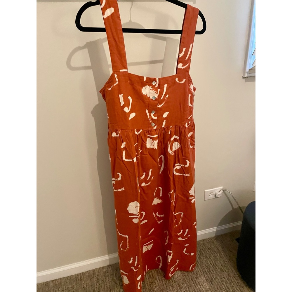 Madewell orange sun dress